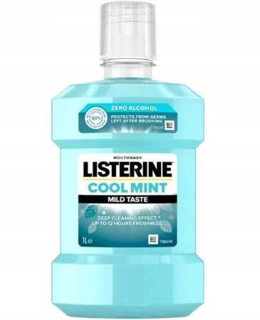 Listerine Cool Mint Płyn do płukania ust - Łagodny Smak 1L