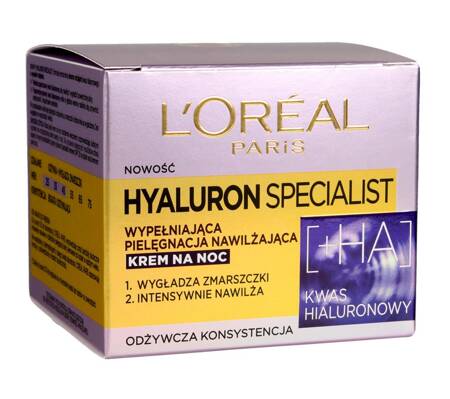 Loreal Hyaluron Specjalist Krem nawilżający wygładzający zmarszczki na noc 50ml