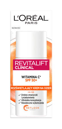 Loreal REVITALIFT CLINICAL Witamina C* Rozświetlający Krem na dzień SPF50+  50ml