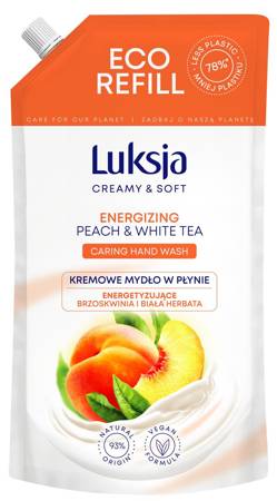 Luksja Creamy & Soft Energizujące Kremowe Mydło w płynie Brzoskwinia i Biała Herbata 900ml - zapas