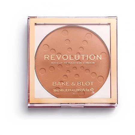 Makeup Revolution Bake&Blot Puder Prasowany Peach