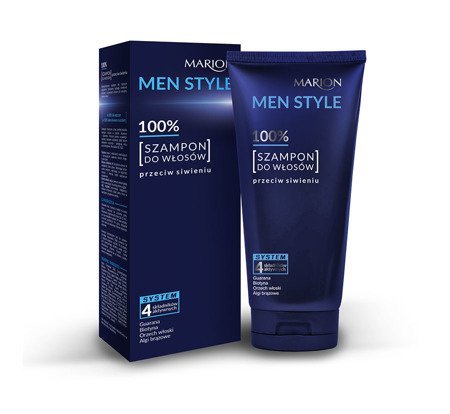 Marion Men Style 100% Szampon do włosów przeciw siwieniu  150g