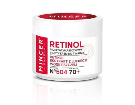 Mincer Pharma Retinol N°504 Krem przeciwzmarszczkowy-tłusty 70+ 50ml