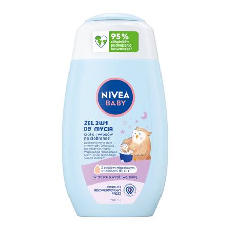 NIVEA BABY Żel 2w1 do mycia ciała i włosów na dobranoc 200 ml