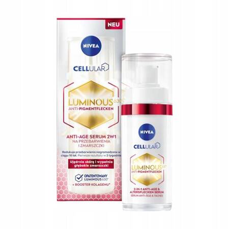 NIVEA Cellular Luminous 630® Anti-age serum 2w1 na przebarwienia i zmarszczki 30 ml