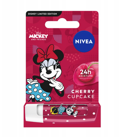 NIVEA Disney Pielęgnująca pomadka do ust Cherry Cupcake Minnie Mouse - edycja limitowana 4.8 g