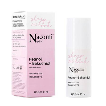 Nacomi Serum pod oczy przeciwzmarszczkowe retinol + bakuchiol 15 ml