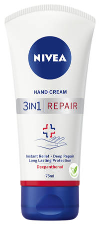 Nivea Hand Cream Krem do rąk odbudowujący 3w1 Repair 75ml