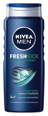 Nivea Men Chłodzący Żel pod prysznic 3w1 Fresh Kick 500ml