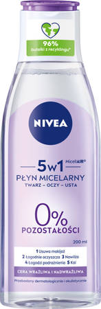 Nivea Sensitive Płyn micelarny 3w1 do cery wrażliwej  200ml