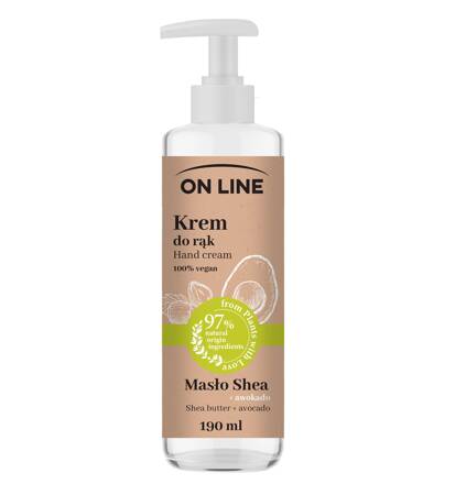 On Line From Plants With Love Krem do rąk Masło Shea i Awokado  190ml