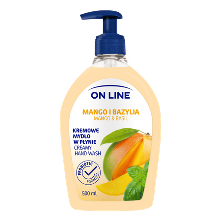 On Line Mydło kremowe w dozowniku Mango i Bazylia  500ml