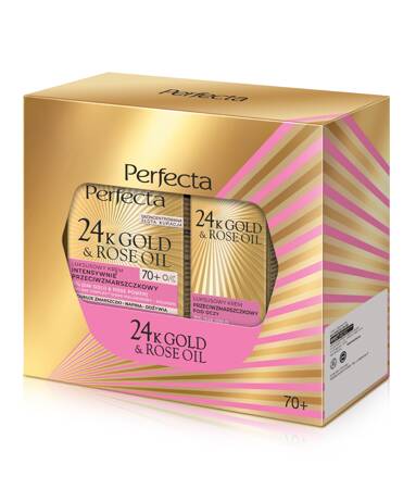 PERFECTA 24K Gold Rose Oil Zestaw prezentowy (krem na dzień i noc 70+ krem pod oczy)