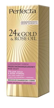 PERFECTA GOLD ROSE Luksusowy krem przeciwzmarszczkowy pod oczy 15ml