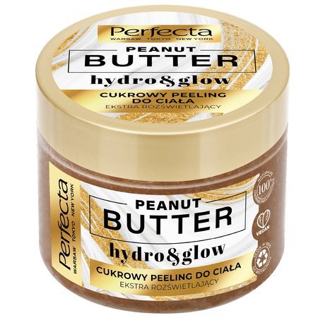 Perfecta Peanut Butter Cukrowy Peeling do ciała - extra rozświetlający  300g