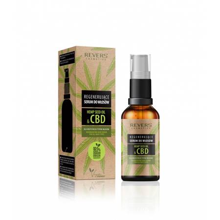 REVERS Hemp Seed Oil&CBD Regenerujące Serum do włosów z olejem konopnym 50ml