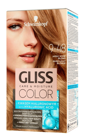 SCHWARZKOPF Gliss Color Farba do włosów Care & Moisture nr 9-48 Jasny Nude Blond