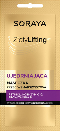 SORAYA Złoty Lifting Ujędrniająca Maseczka przeciwzmarszczkowa