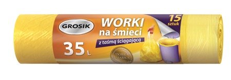 Sarantis Jan Niezbędny Grosik Worki na śmieci z taśmą 35L-15szt