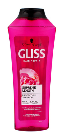 Schwarzkopf Gliss Kur Supreme Length Szampon do włosów oczyszczający  400ml