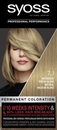 Schwarzkopf Syoss Farba do włosów nr 7_1 Naturalny Średni Blond