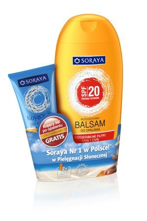 Soraya Balsam do opalania SPF 20 200ml + żel kojący po opalaniu gratis