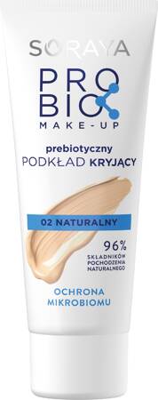 Soraya Probio Make-Up Prebiotyczny Podkład kryjący 02 naturalny - ochrona mikrobiomu 30ml