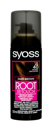 Syoss Root Retoucher Spray maskujący odrosty -  Ciemny Brąz  120ml