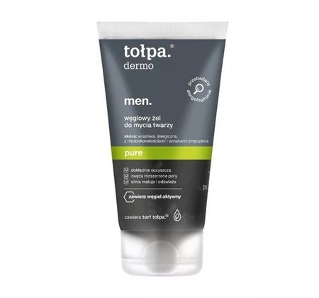 Tołpa Dermo Men Pure węglowy żel do mycia twarzy 150 ml