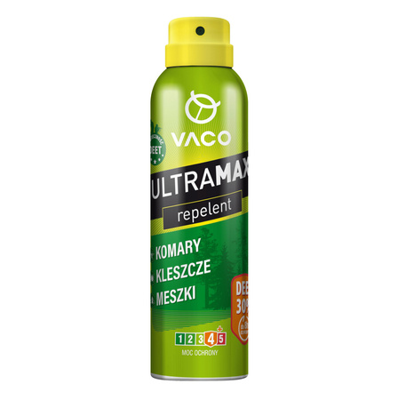 VACO ULTRAMAX Spray na komary,kleszcze i meszki DEET 30% 170ml