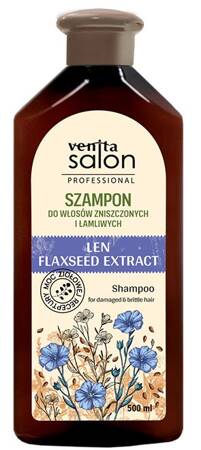 VENITA Salon Professional Szampon z Lnem do włosów zniszczonych i łamliwych 500 ml