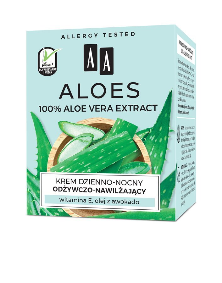 AA Aloes 100% Krem dzienno-nocny odżywczo nawilżający 50ml