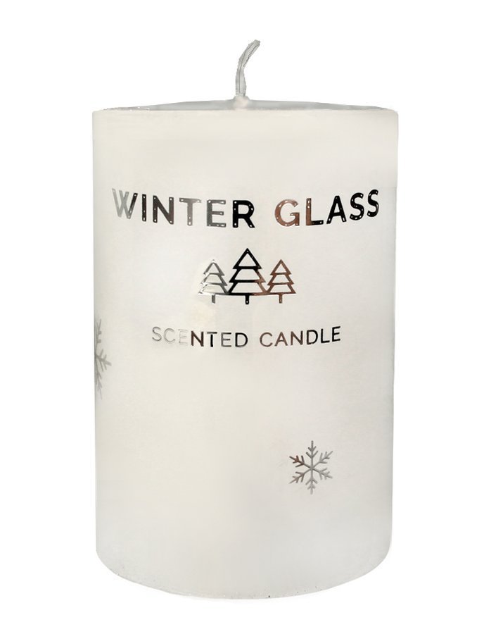 ARTMAN Boże Narodzenie Świeca zapachowa Winter Glass biała - walec mały 1szt
