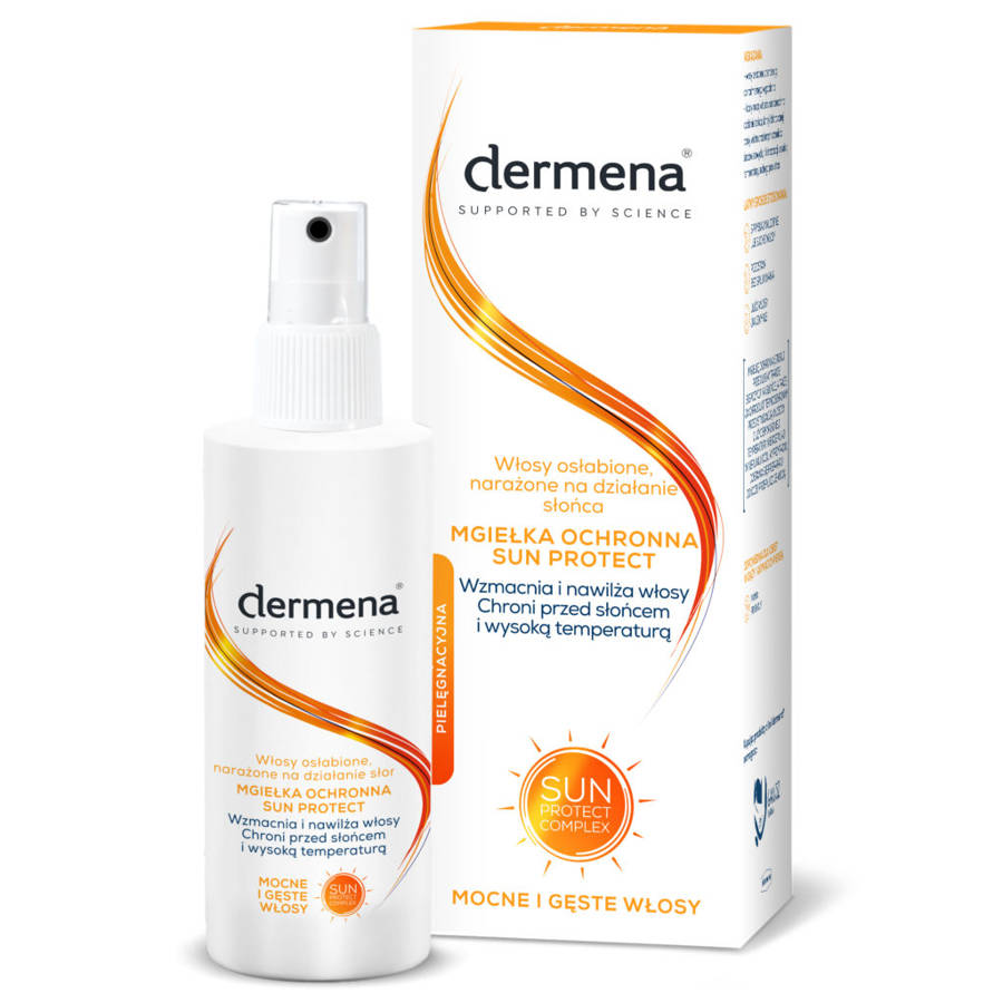 Dermena Sun Protect Mgiełka ochronna do włosów osłabionych,narażonych na działanie słońca 125ml