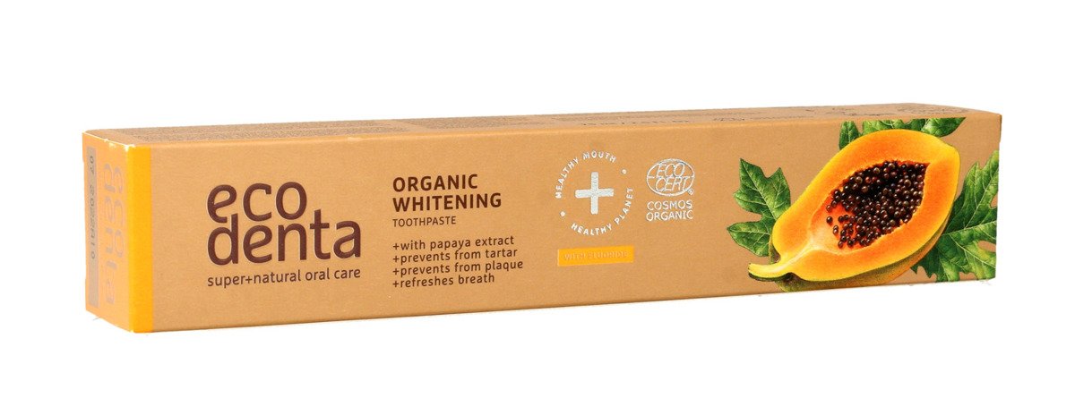 ECODENTA Organic Pasta do zębów Whitening - Papaya 75ml