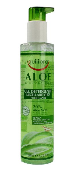 Equilibra Aloe Żel micelarny oczyszczający do demakijażu 20% aloesu  200ml