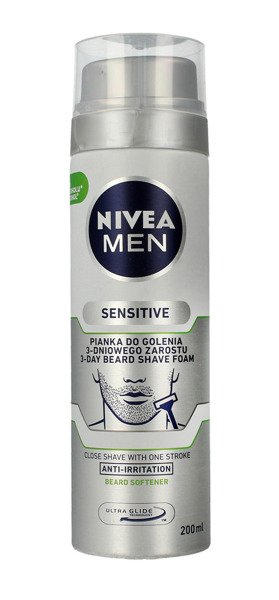 NIVEA MEN Sensitive Pianka do golenia 3-dniowego zarostu  200ml