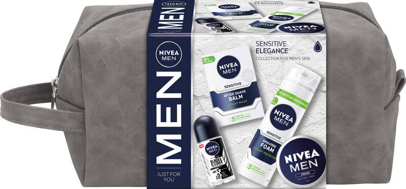 NIVEA Men Zestaw prezentowy dla mężczyzn Sensitive Elegance - w kosmetyczce 1op.