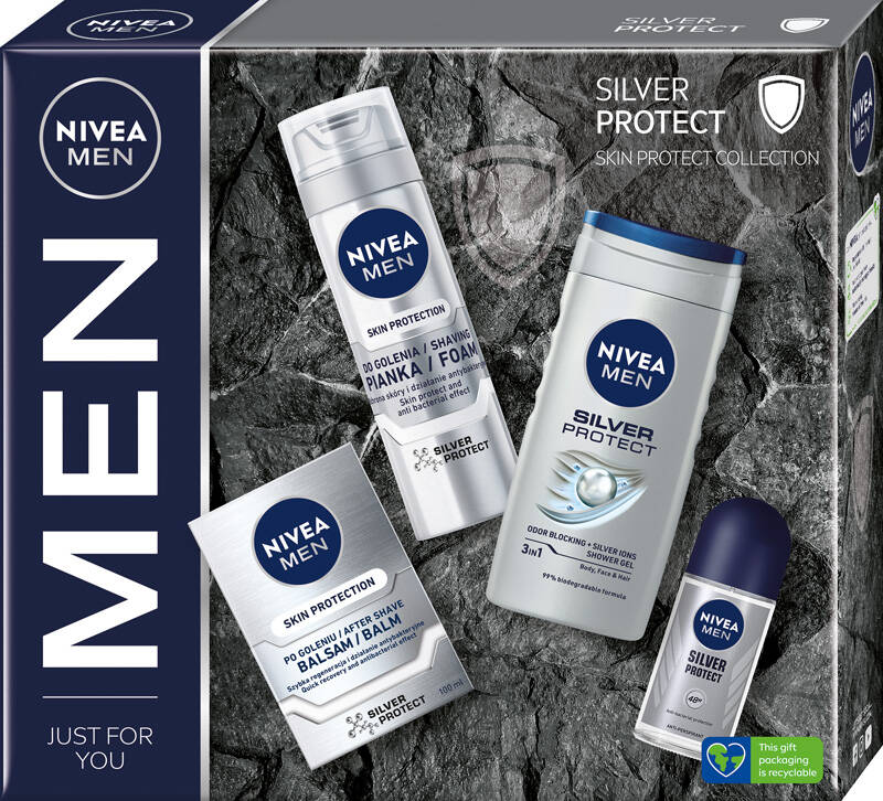 NIVEA Men Zestaw prezentowy dla mężczyzn Silver Protect 1op.