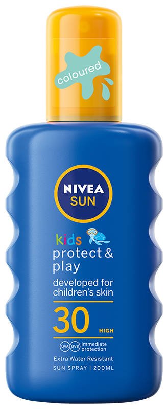 Nivea Sun Balsam do opalania Protect&Play SPF30 - koloryzujący spray dla dzieci 200ml