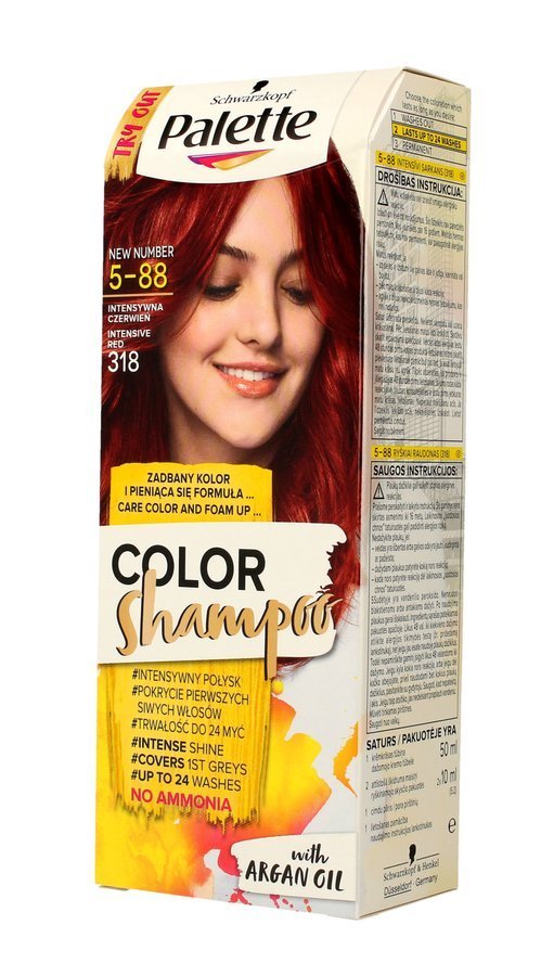 Palette Color Shampoo Szampon koloryzujący  nr 318 Rubinowa Czerwień  1op.