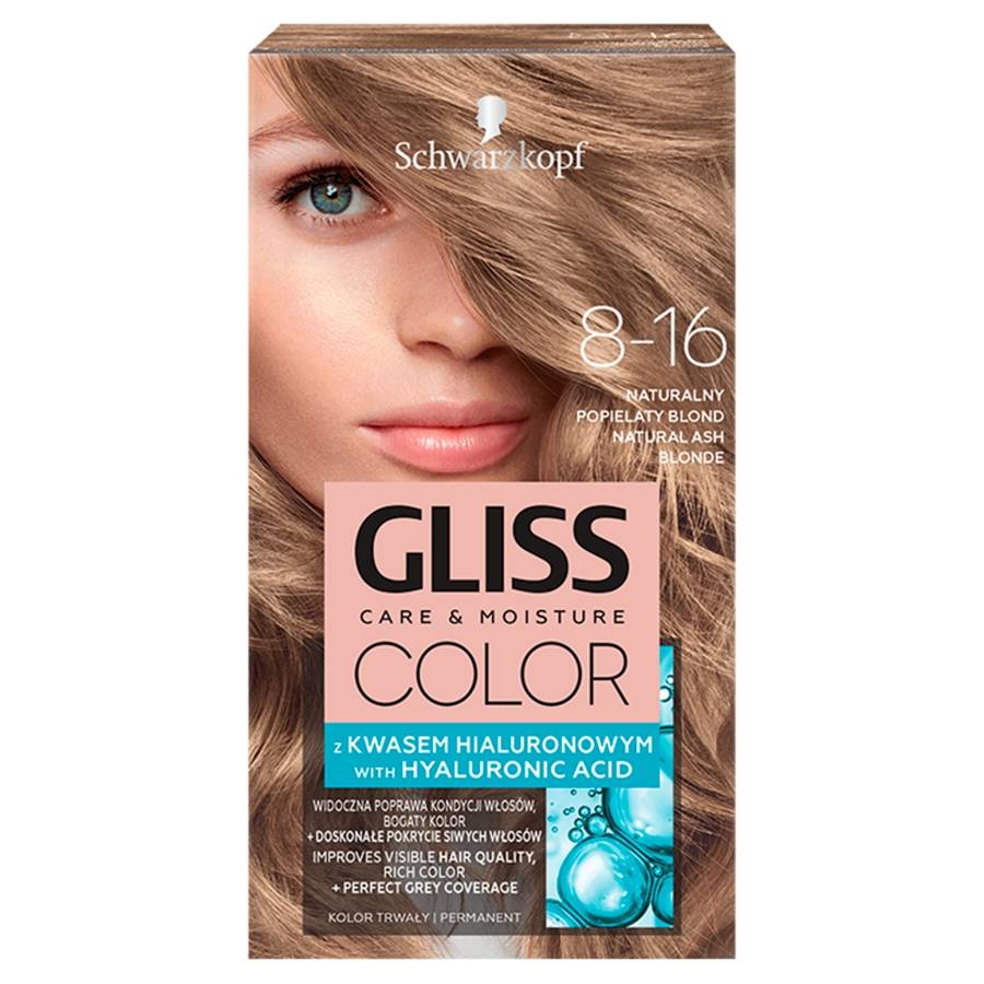 Schwarzkopf  Gliss Color Krem koloryzujący nr 8-16 Naturalny Popielaty Blond  1op.