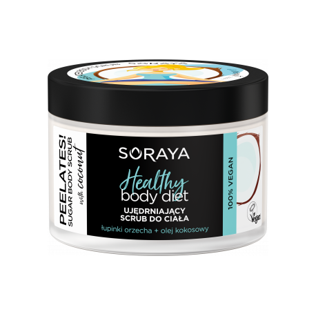 Soraya Healthy Body Diet Ujędrniający Scrub do ciała z łupinkami orzech i olejem Kokosowym 200g