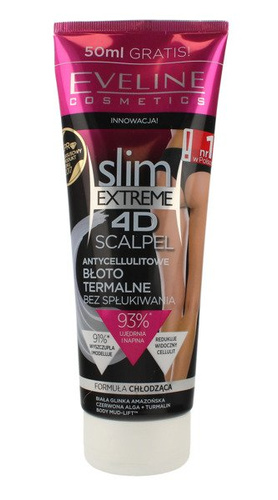Eveline 4D slim EXTREME Bisturí Barro Termal Anticelulítico 250ml